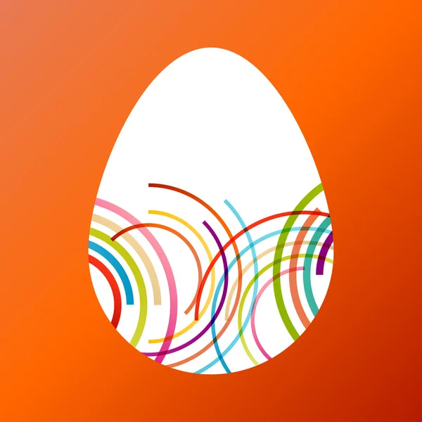 Oeuf de Pâques fraîche printemps couleur ligne abstraite fond vecteur — Image vectorielle