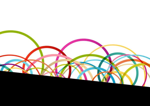 Barevný kruh kolem elipsy vlny barevné mosaic Soukup@utia.CAS.cz — Stockový vektor