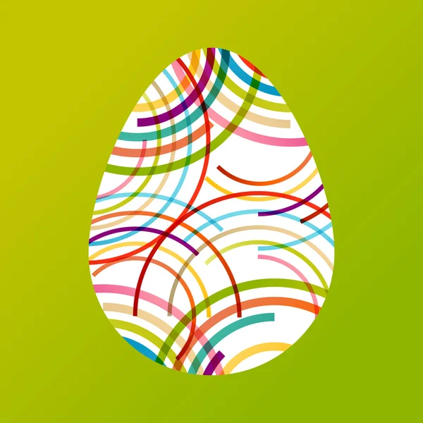 Páscoa ovo fresco primavera cor linha abstrato fundo vetor — Vetor de Stock