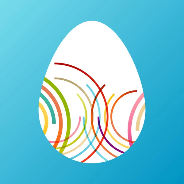 Пасхальное яйцо свежий весенний цвет линии абстрактный вектор фона — стоковый вектор