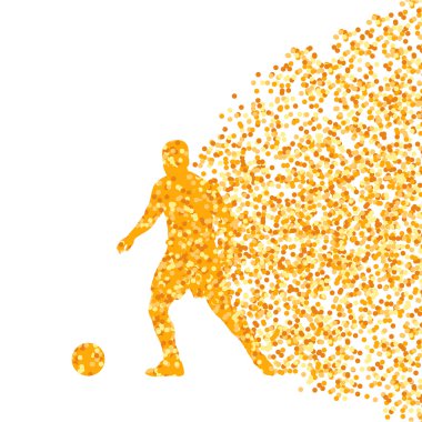 Futbol oyuncu kazanan vektör arka plan kavramı izole yapılmış
