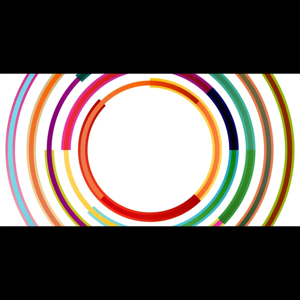 Couleur cercle rond ellipse lignes vagues coloré mosaïque abstrait — Image vectorielle