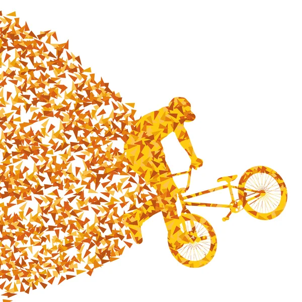 Extreme cykel ryttare sport vector bakgrund illustration conc — Stock vektor