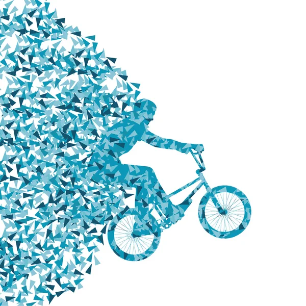 Ciclistas extremos esporte vetor fundo ilustração conc — Vetor de Stock