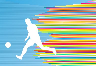 Futbol oyuncu vektör arka plan şablonu kavramı