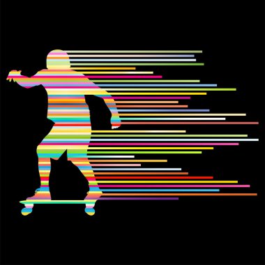 kaykaycı siluet vektör arka plan kavramı yapılmış şerit