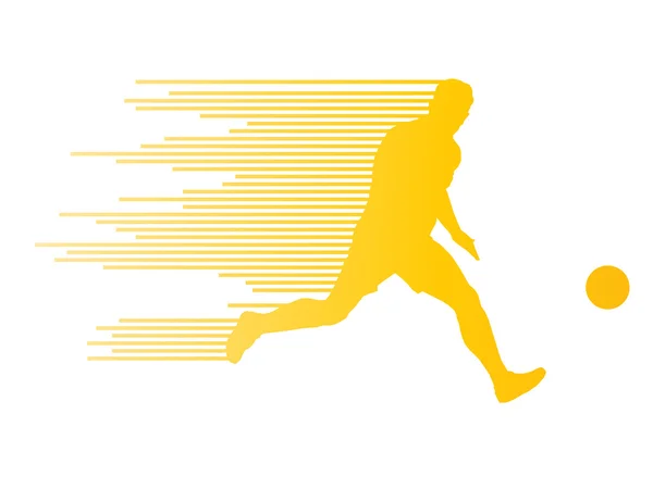 Soccer joueur de football silhouette vecteur arrière-plan concept fait — Image vectorielle