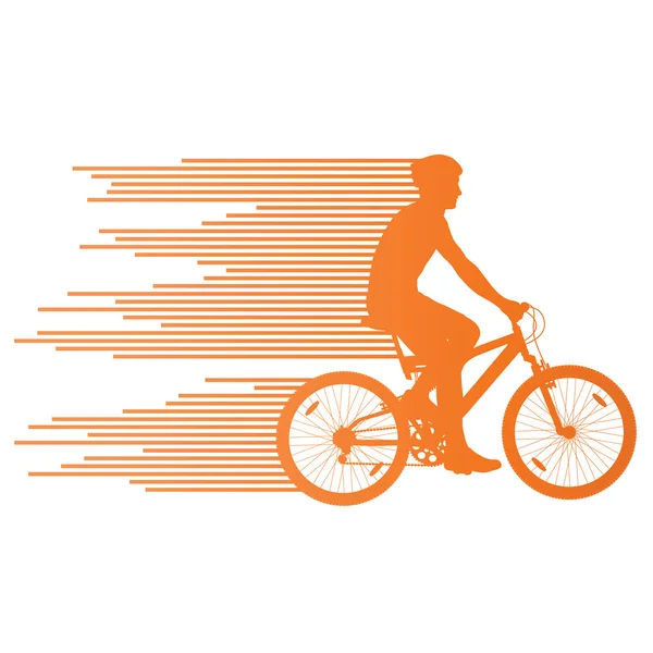 ストライプの作ったサイクリスト ベクトル背景の概念 — ストックベクタ