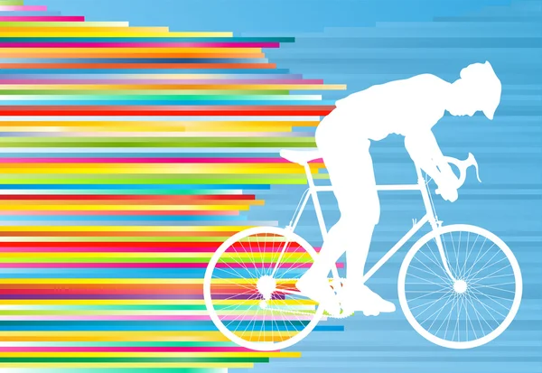 Modèle de concept de fond vectoriel cycliste en rayures — Image vectorielle