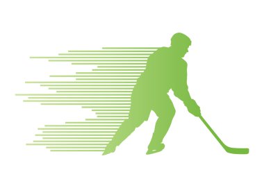 hokey oyuncusu siluet vektör arka plan kavramı