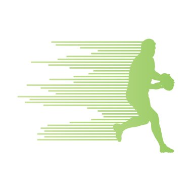 rugby player adam siluet vektör arka plan kavramı St yapılan