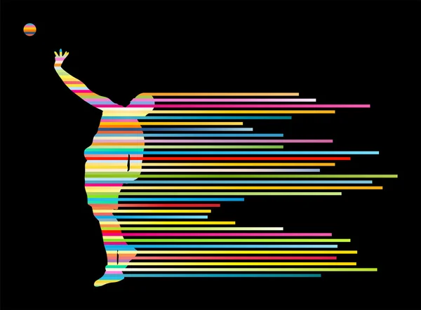 Atletische kogelstoten vector achtergrond concept — Stockvector