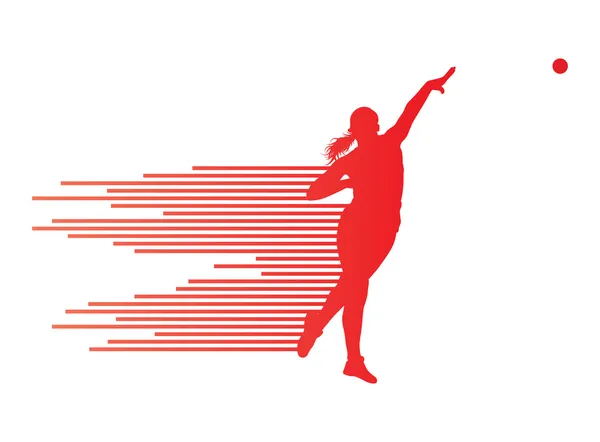 陸上競技の砲丸投げベクトル背景の概念 — ストックベクタ