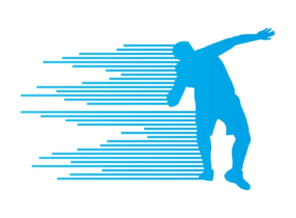 Atletische kogelstoten vector achtergrond concept — Stockvector