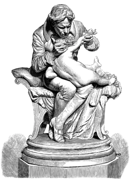 aşı, vintage - 1879 yılında oluşturulan kazınmış