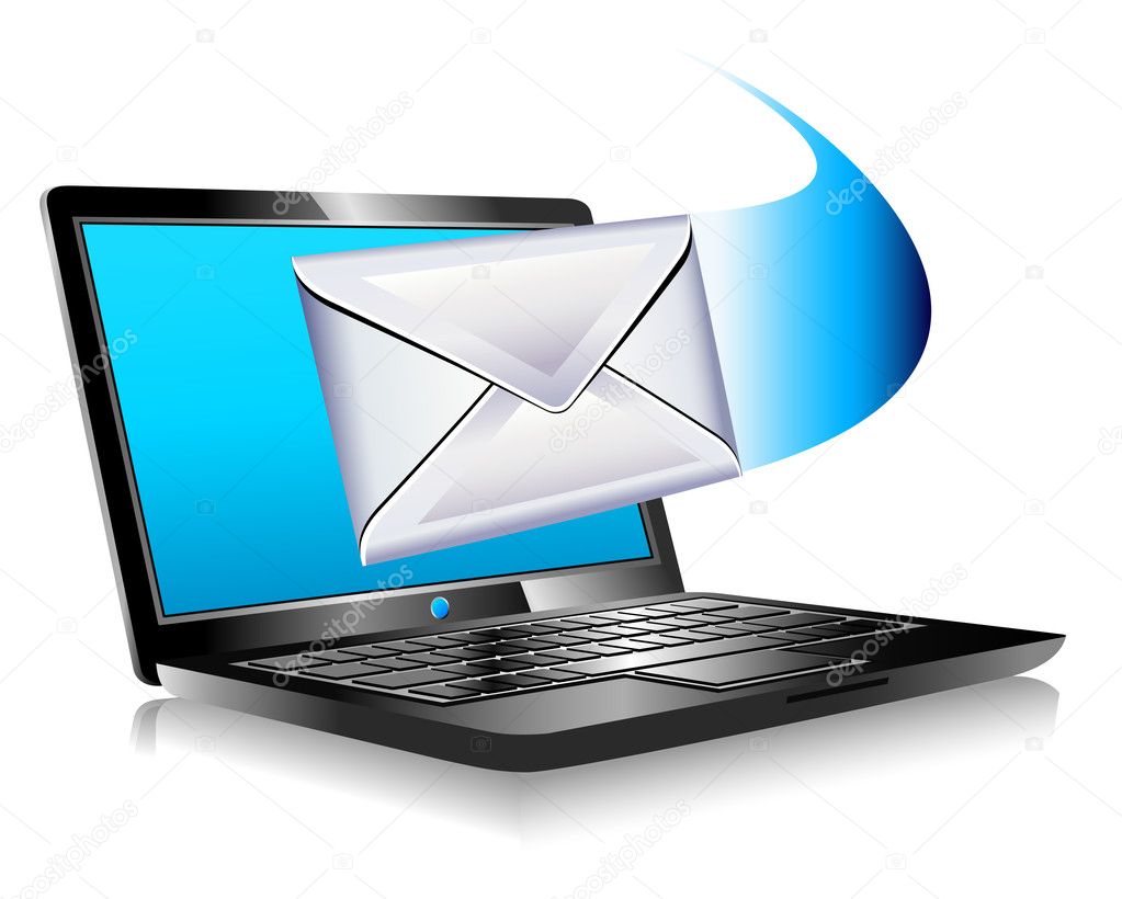 Email mailing the world SMS Laptop