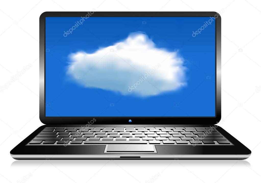 Laptop Cloud Connection wifi digital