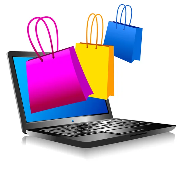 Zakupy w Internecie — Wektor stockowy