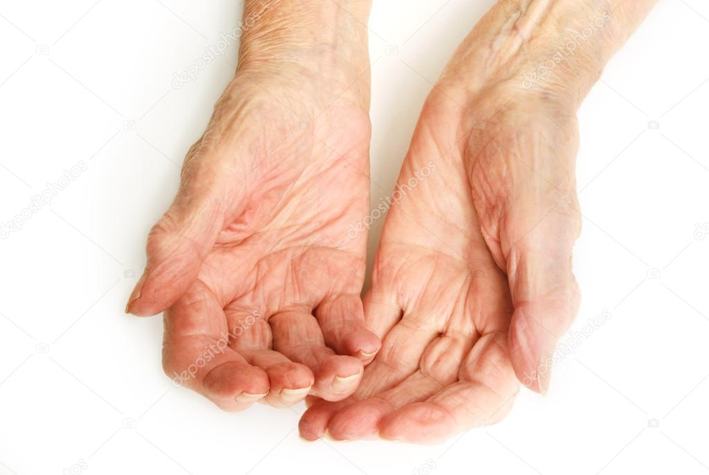 Old Lady's hands open