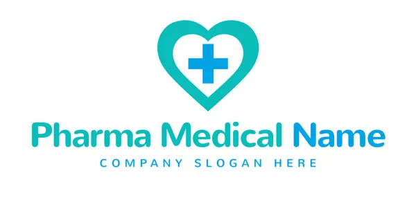 Pharma Medical Logo Símbolo Nome Conceito — Vetor de Stock