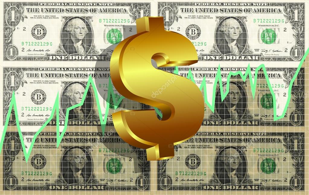Dollar Symbol Market Graph Background