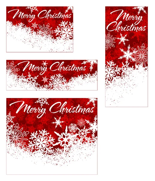 Snowflakes Christmas Web Banners — Stock Vector