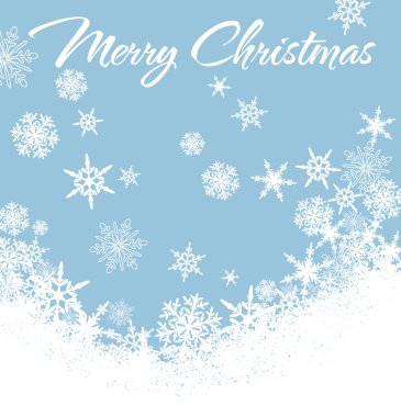 kar taneleri neşeli Noel kartı