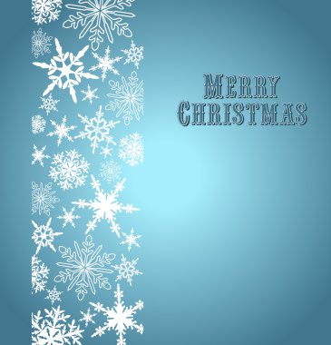 kar taneleri neşeli Noel kartı