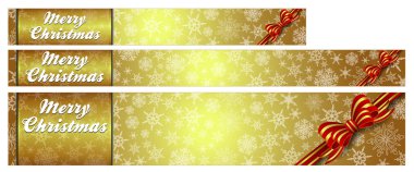 kar taneleri Noel altın web afiş değiştirmek kolay