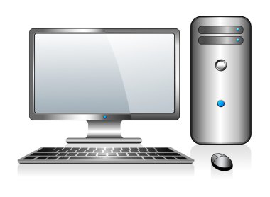 bilgisayar monitörü, klavye ve fare