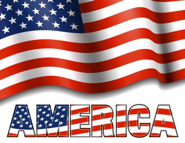 Amerika ile Amerikan bayrağı