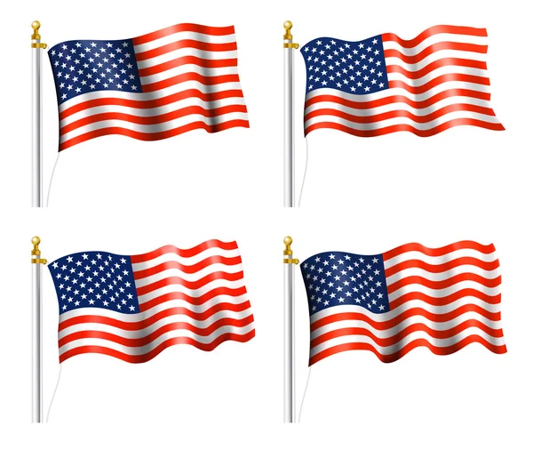 Bandeira americana —  Vetores de Stock