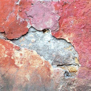 Döküntü boya ve alçı çatlaklarının dokusu ya da arka plan duvarı