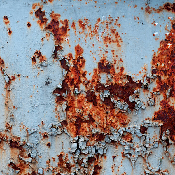 grunge texture of the old cracked paint with rust on metal backg