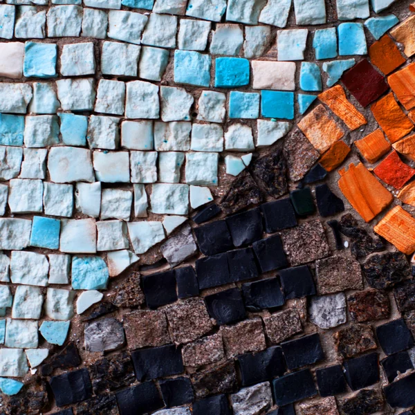 Mosaico colorido de pedras diferentes — Fotografia de Stock