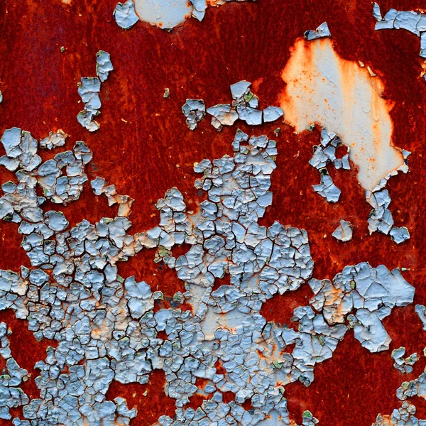 Grunge textuur van de oude gebarsten verf met roest op metalen backg — Stockfoto