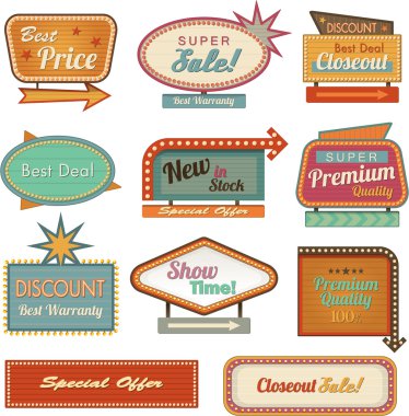 Retro afiş işareti/reklam toplama