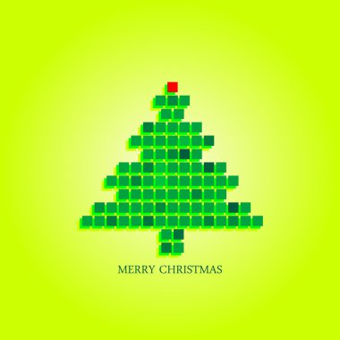 noktalı Noel ağacı funky tebrik kartı tasarımı