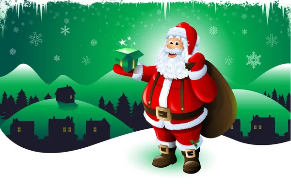 Weihnachtsmann-Weihnachtskarte — Stockfoto