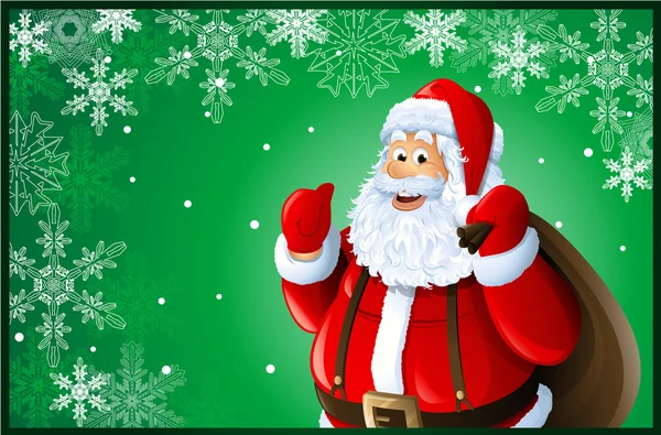 Papai Noel cartão de Natal — Fotografia de Stock