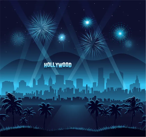 Hollywood film première fond célébration — Image vectorielle