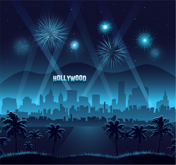 Hollywood movie premiere background celebration
