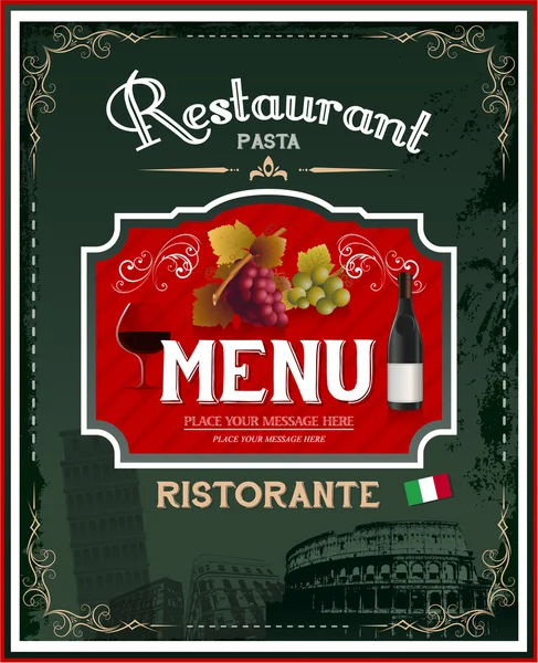 Vintage italian restaurant menu and poster design