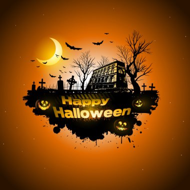 birden çok turuncu halloween afiş ve arka planlar