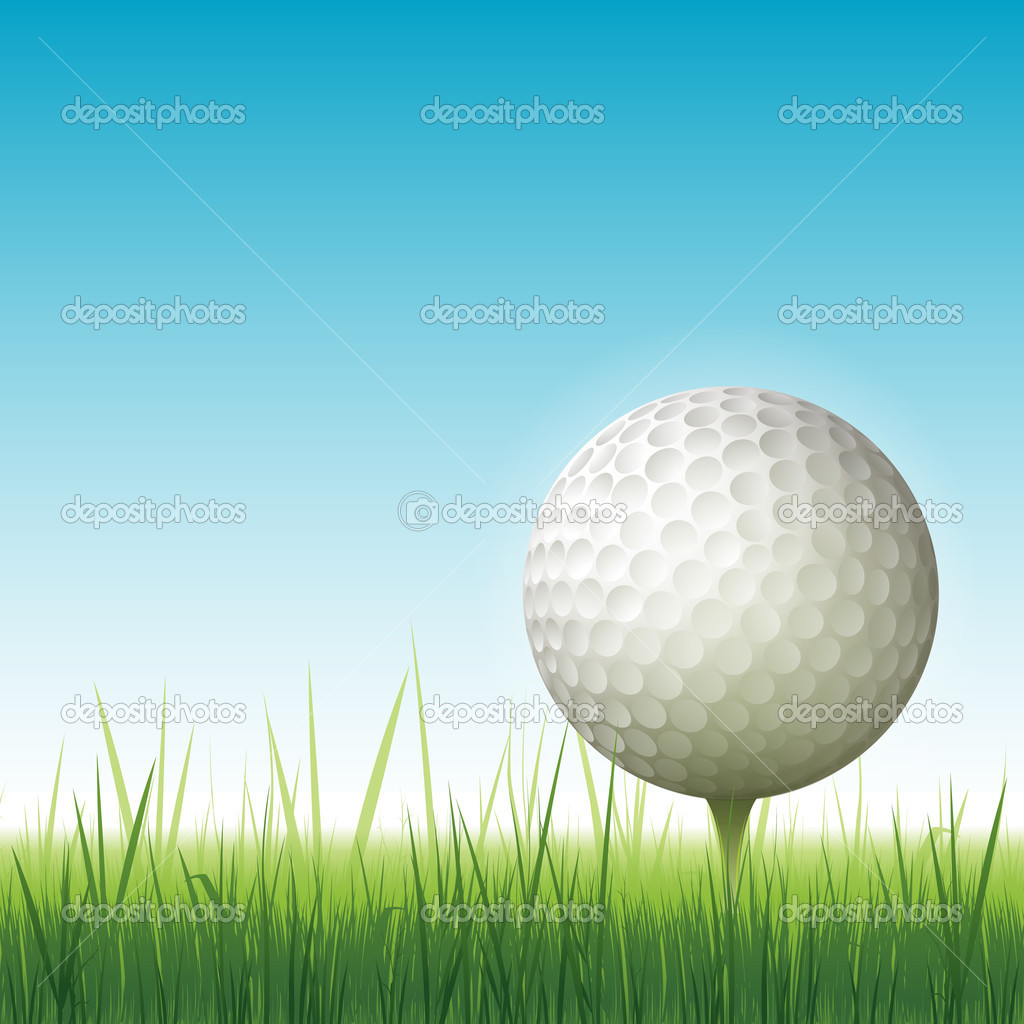 Realistic golf backgrouns illustration