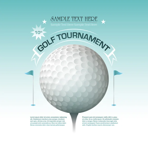 Tournoi de golf invitation bannière fond — Image vectorielle