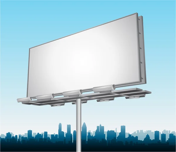 Estrada vetorial ad billboard roadside — Vetor de Stock