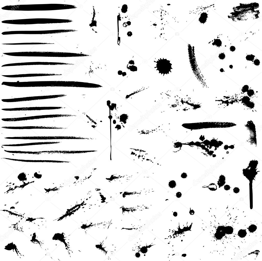 Abstract vector background ink paint splats