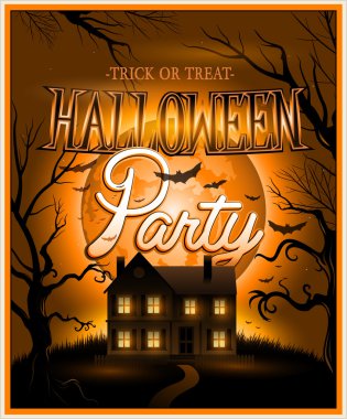 Mutlu Cadılar Bayramı poster vektör çizim