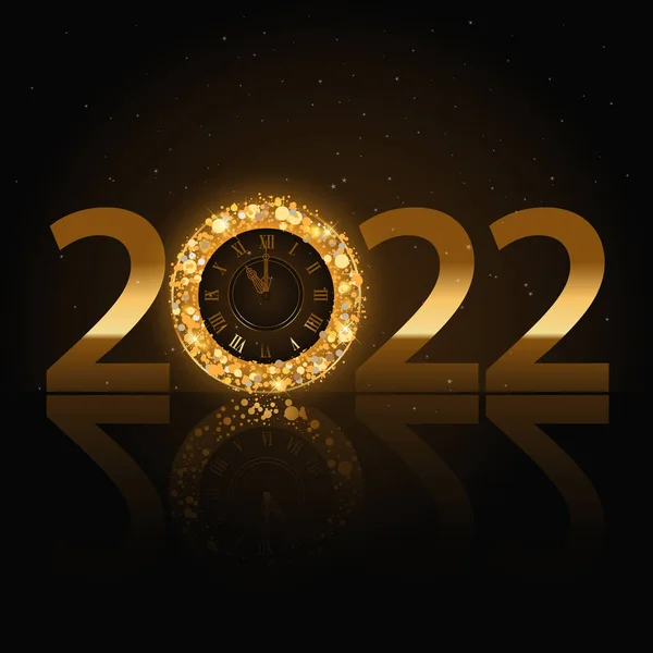 2022 Feliz Ano Novo fundo saudação — Vetor de Stock